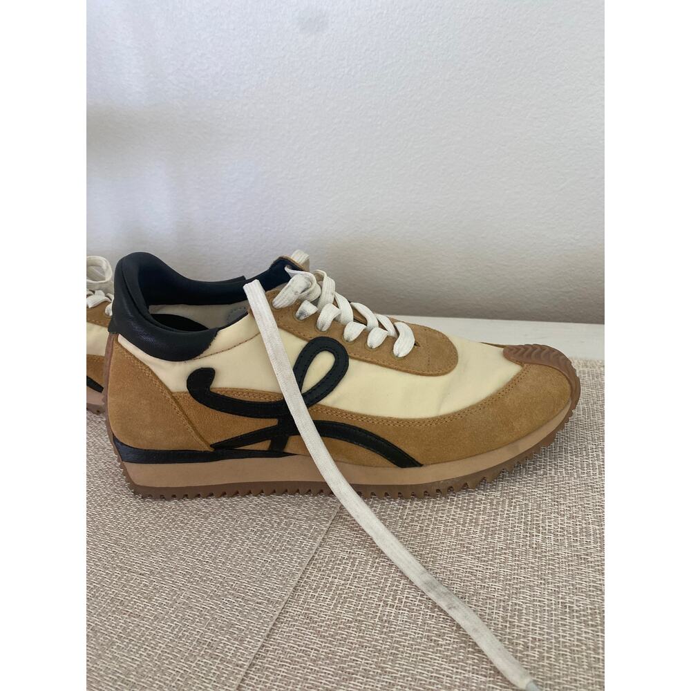 LOEWE Flow Runner Nylon/Suede Gold/Black Sneakers size 40 (US 9.5) - Picture 9 of 10